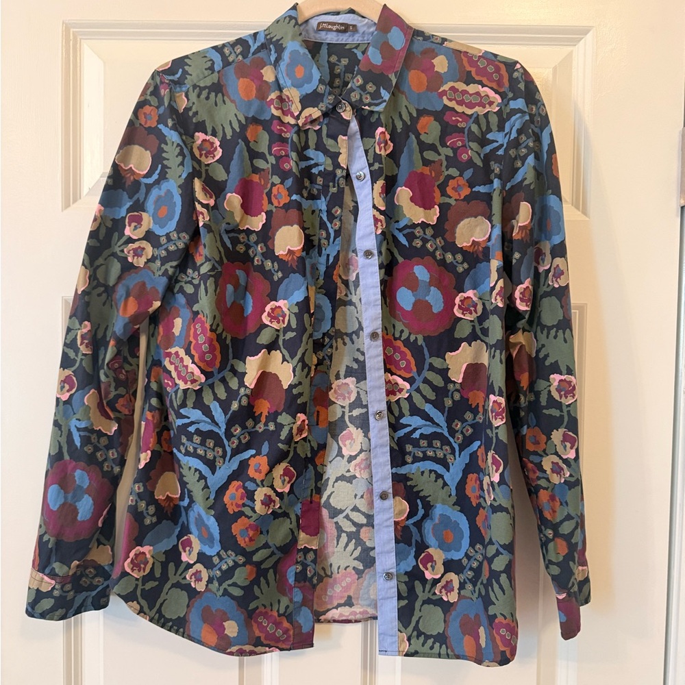 J. McLaughlin Multicolor Floral Button-Up Blazer